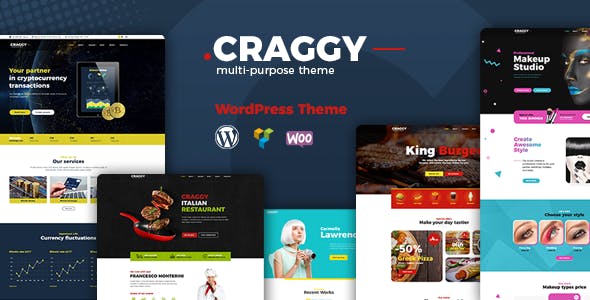 Craggy - Food Delivery, Services & Bitcoin Crypto Currency Multi-purpose WordPress Theme.jpg