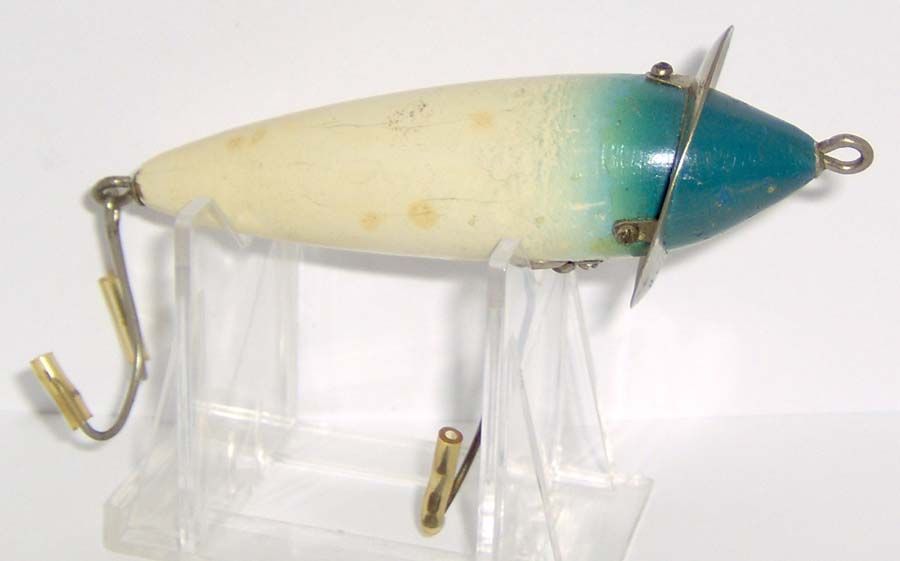 1920's HEDDON 210 SURFACE WOOD FISHING LURE with BLUE HEAD - RARE! — Steemit