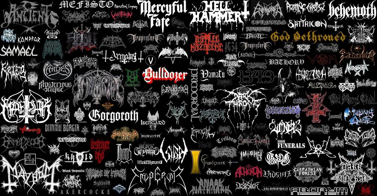 Логотипы метал и рок групп