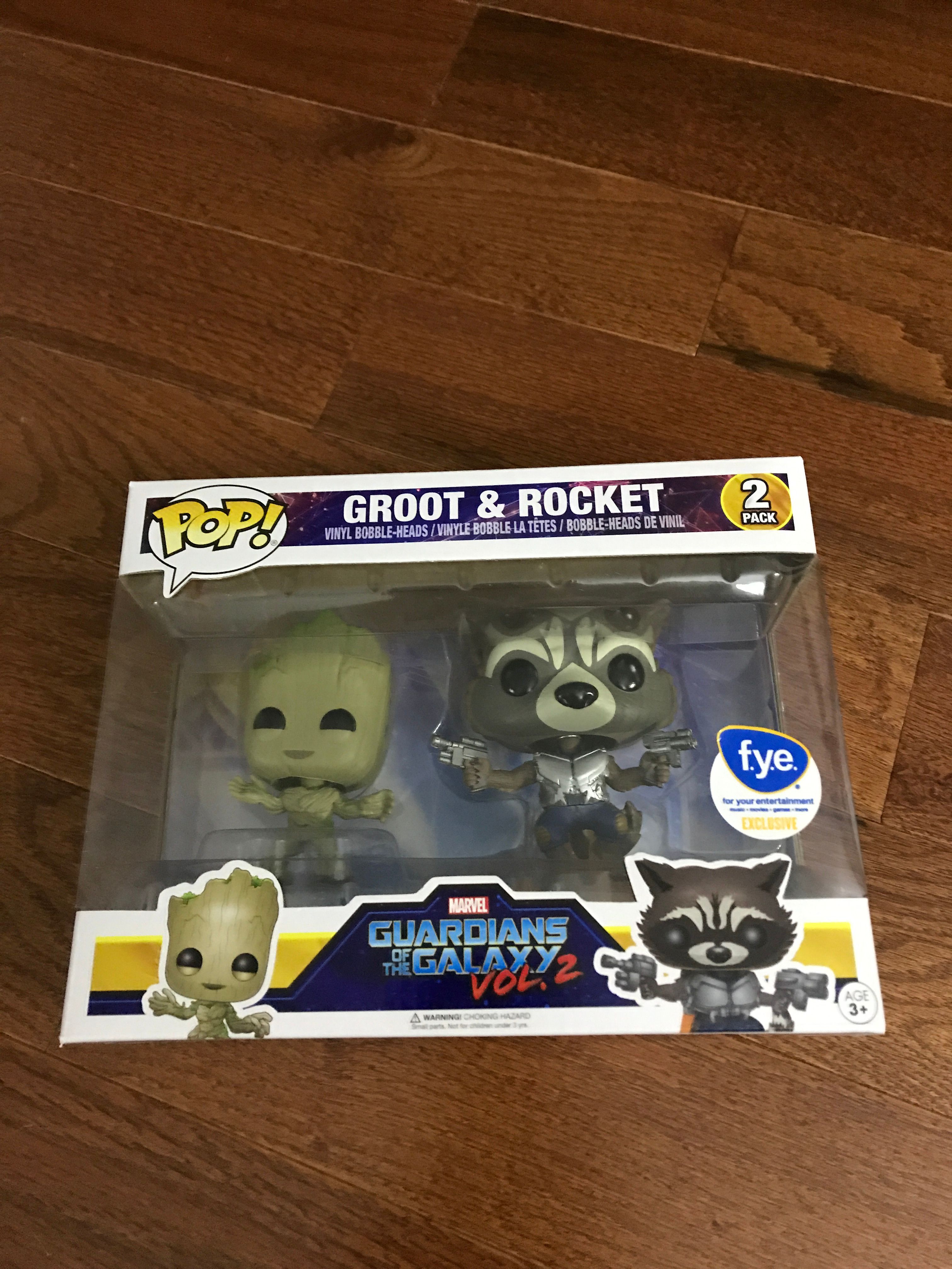 Funko POP Guardians of The Galaxy Vol. 2 Groot & Rocket FYE