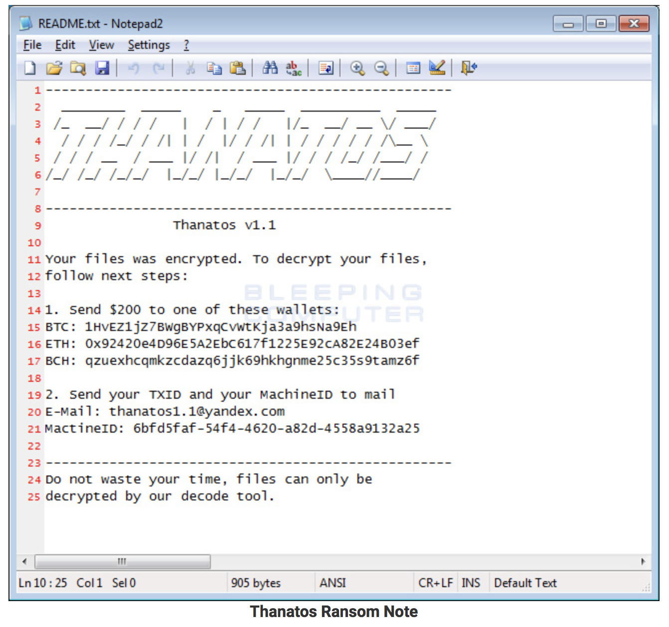 Thanatos Ransomware Is First to Use Bitcoin Cash. Messes Up Encryption 2018-03-05 13-10-16.png