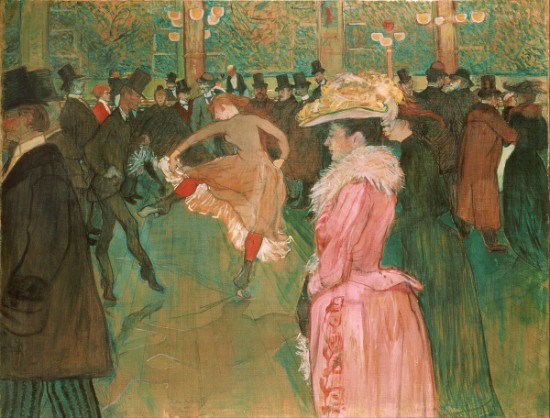 Henri de Toulouse-Lautrec, Training of the New Girls by Valentin the Boneless Moulin Rouge, 1889.jpg