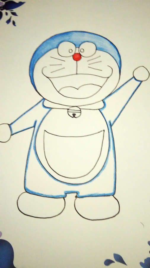 How to draw and colour Doraemon/Easy Step by step drawing and colour