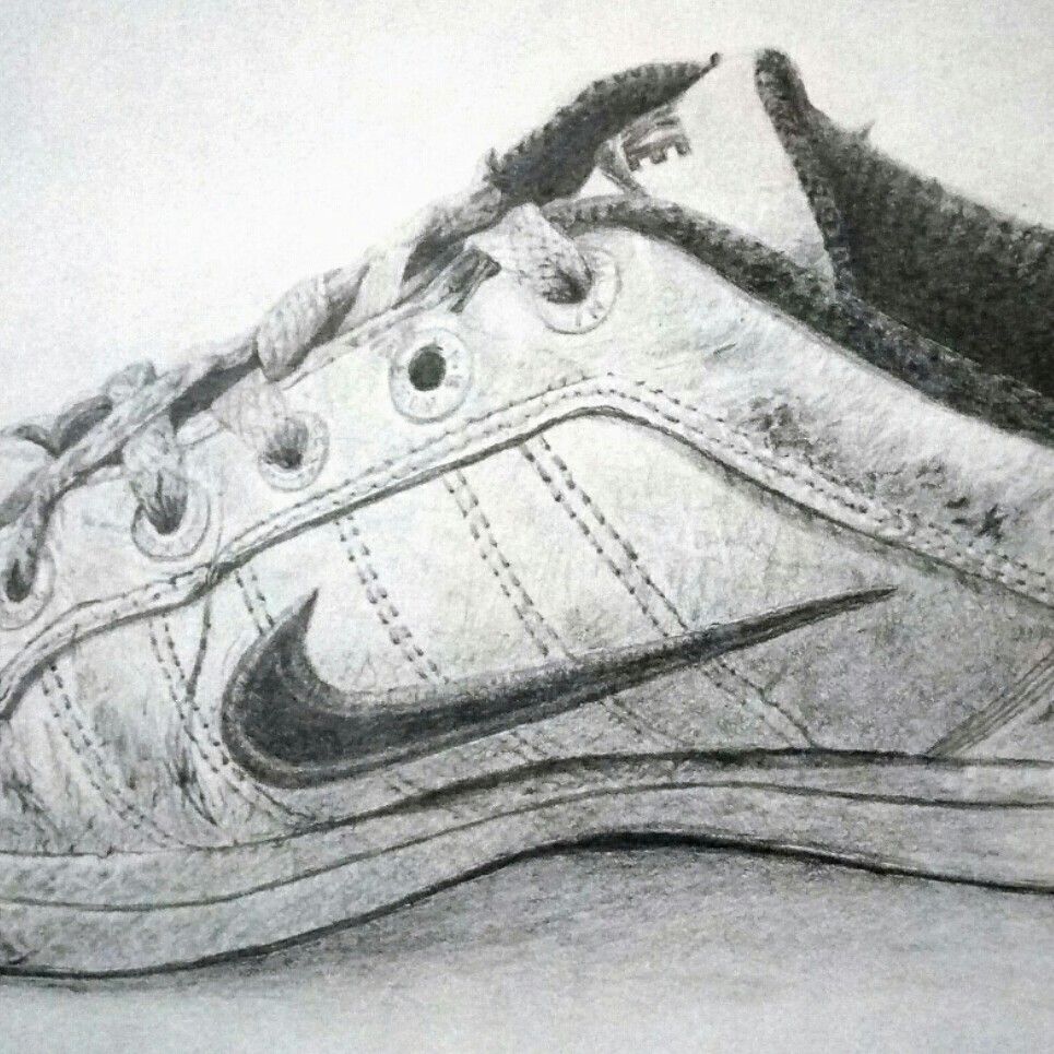 Pencil drawing of nike shoes on Craiyon