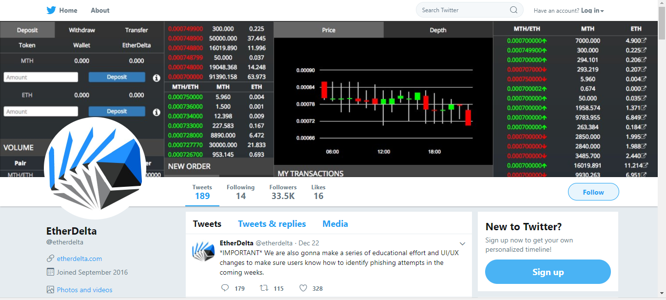Waw Danger Hacker Disable Etherdelta Crypto Currency Exchange Screenshot 193 N Png