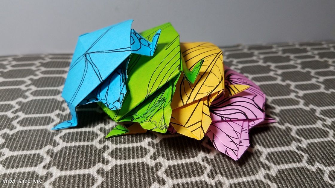 steemit-enternamehere-origami-paper-doodles-pink-yellow-green-blue-four-turtle-stack.jpg