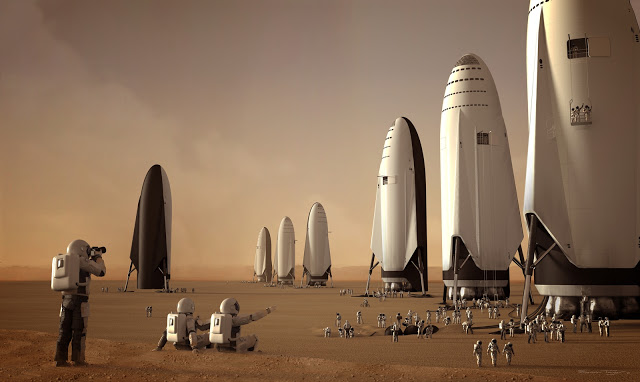 SpaceX BFR (Big Falcon Rocket) lander on Mars.jpg