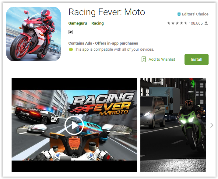 Racing Fever: Moto – Apps no Google Play