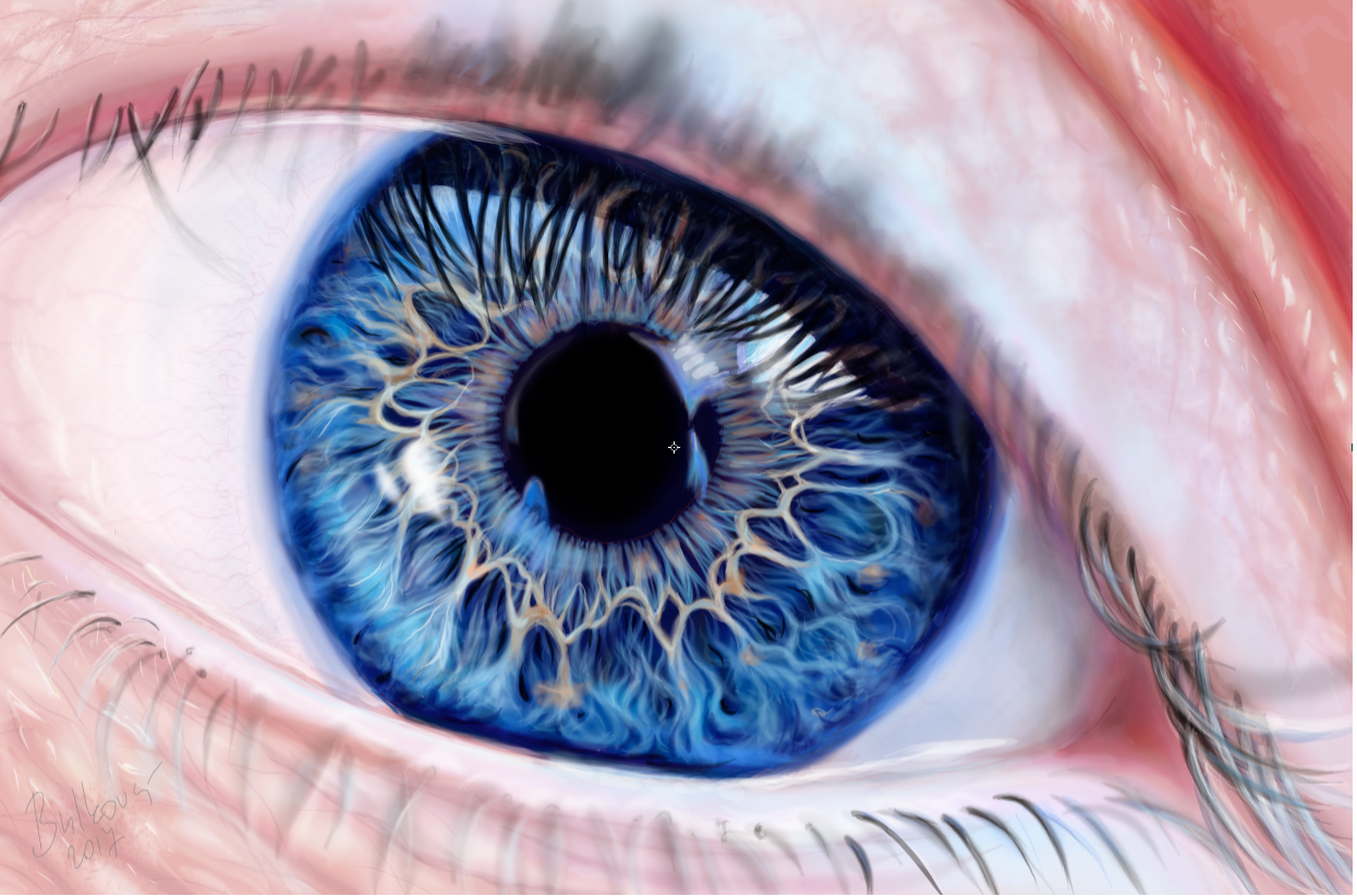 🔹 MY ART - human eye - drawing in photoshop - process/tutorial - 6