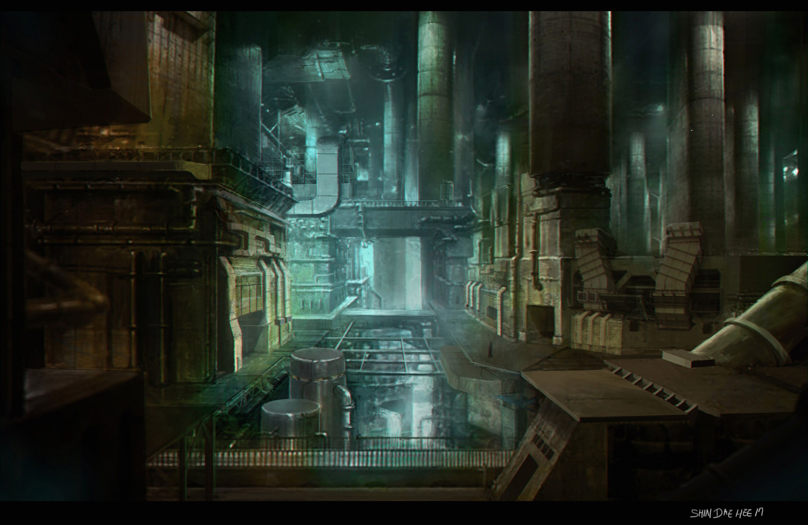 underground city concept art, personal study work. help voting please for s...
