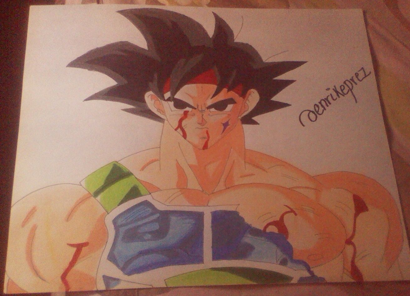 Anime Character Drawing Challenge Bardock Using Pencil And Crayons Steemit