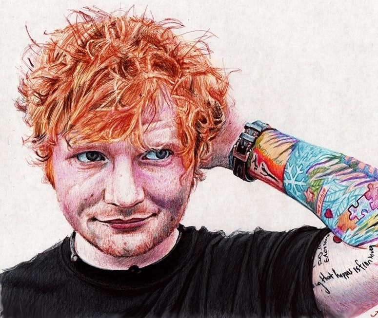 Ed Sheeran Drawing Pic  Drawing Skill