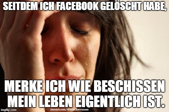 first world problem deletfacebook.jpg