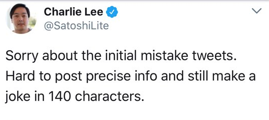 라이트코인_찰리리_트위터,_중국_규제로_가상화폐_거래_금지.JPG