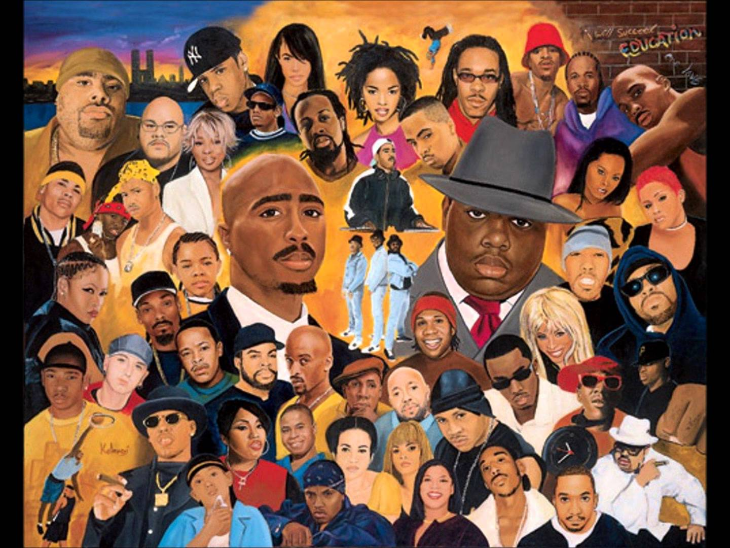 Hip Hop Artist Collage