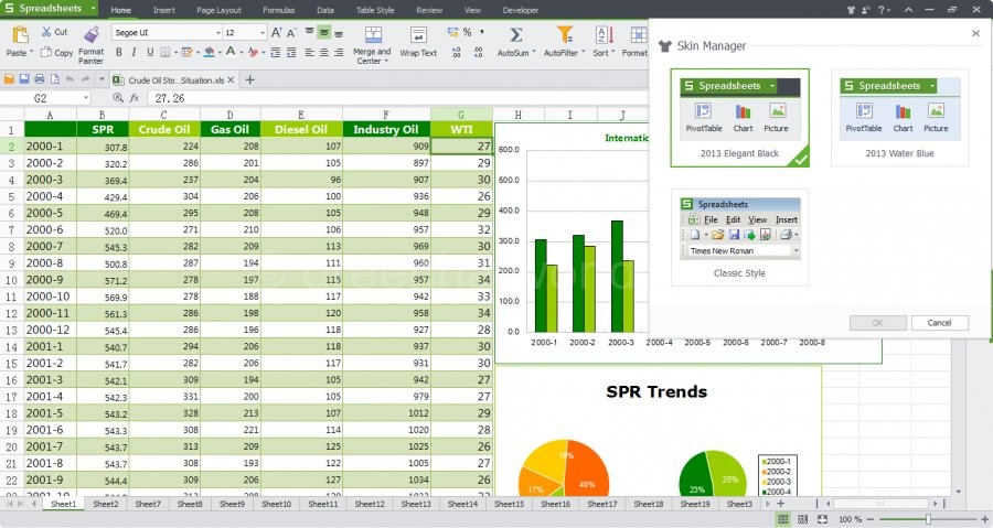 WPS kingsoft spreadsheets