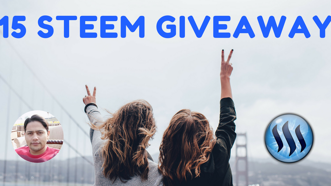 15 steem   10 sbd giveaway (out of the 75 steem i won as prize!