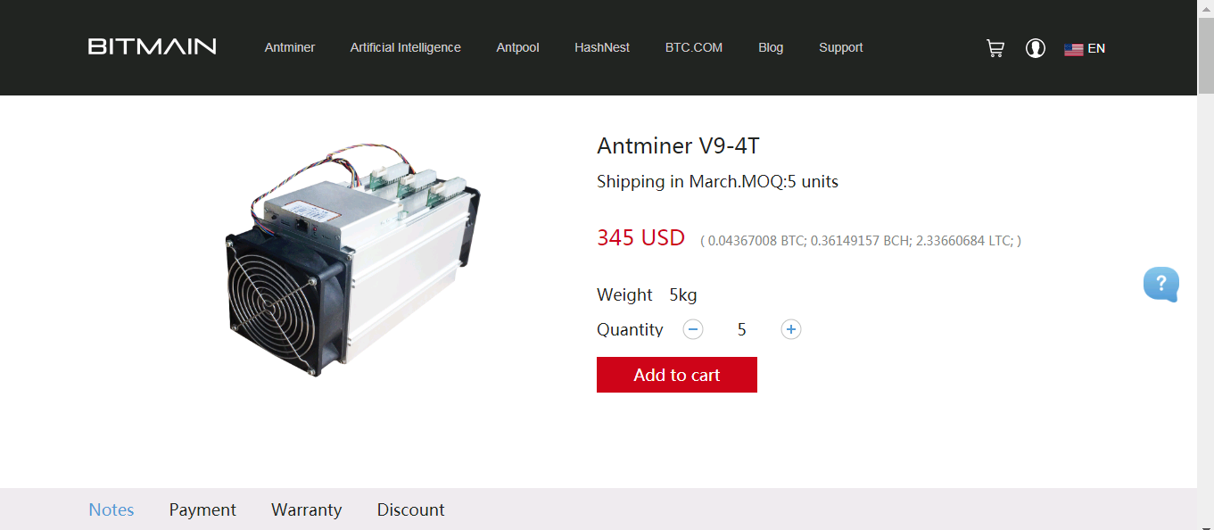 New Bitmain Antminer V9-4T Released.PNG