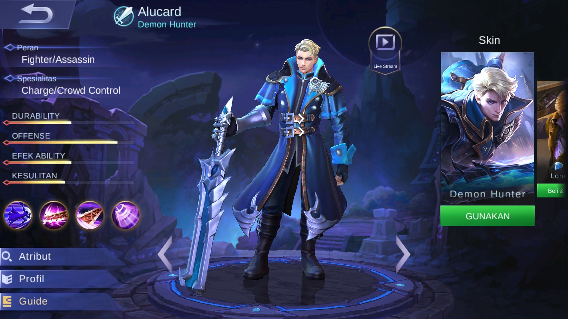 Moba Game Mobile Legends Hero Alucard Review