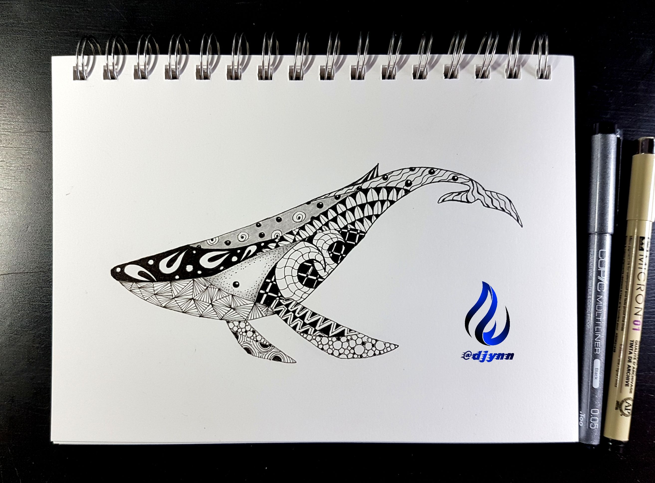 Pattern Art Whale パターンアート クジラ Steemit