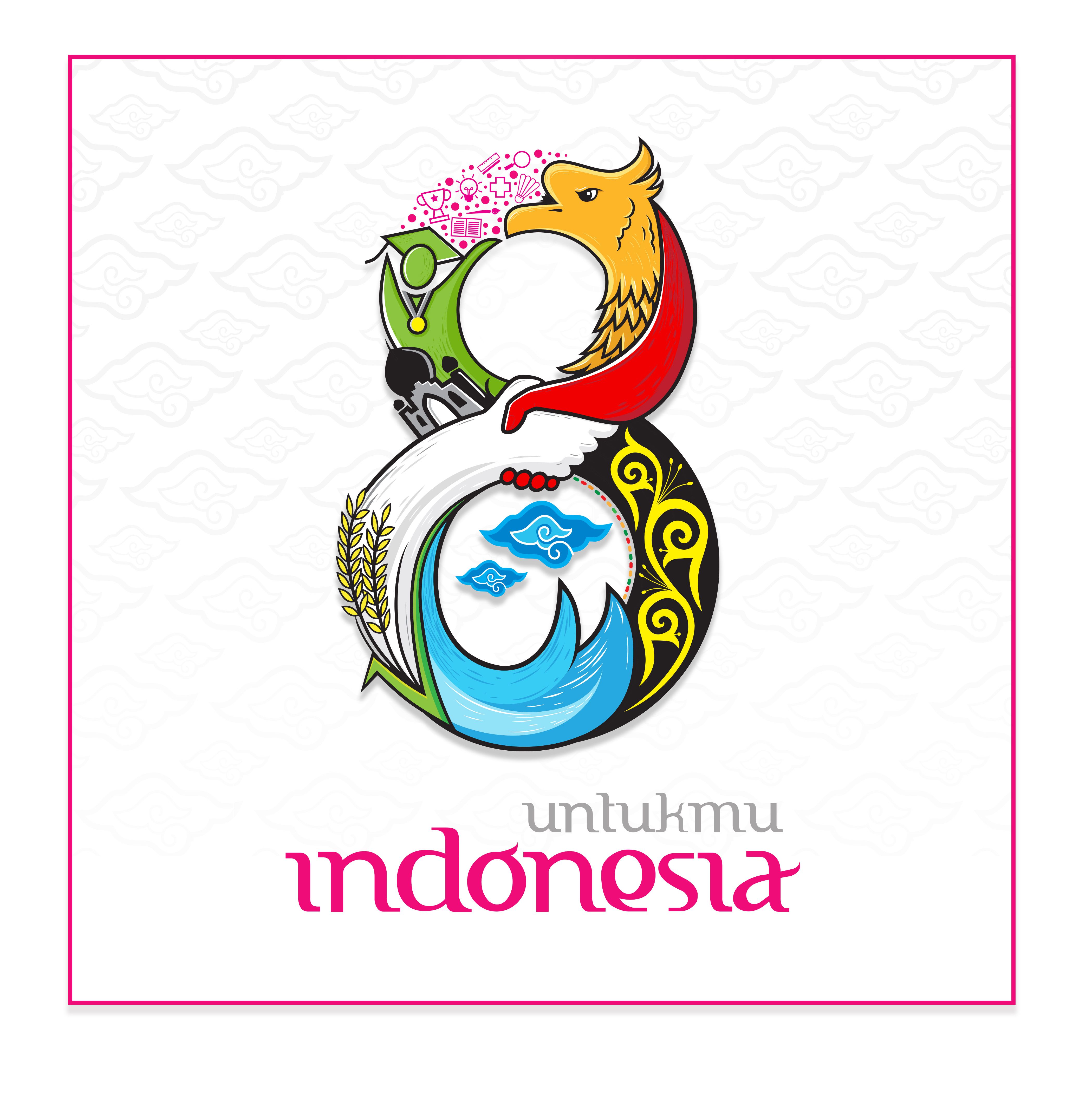 logo kontes keindahan angka delapan untuk indonesia 2018 2a45b6c6a32d8
