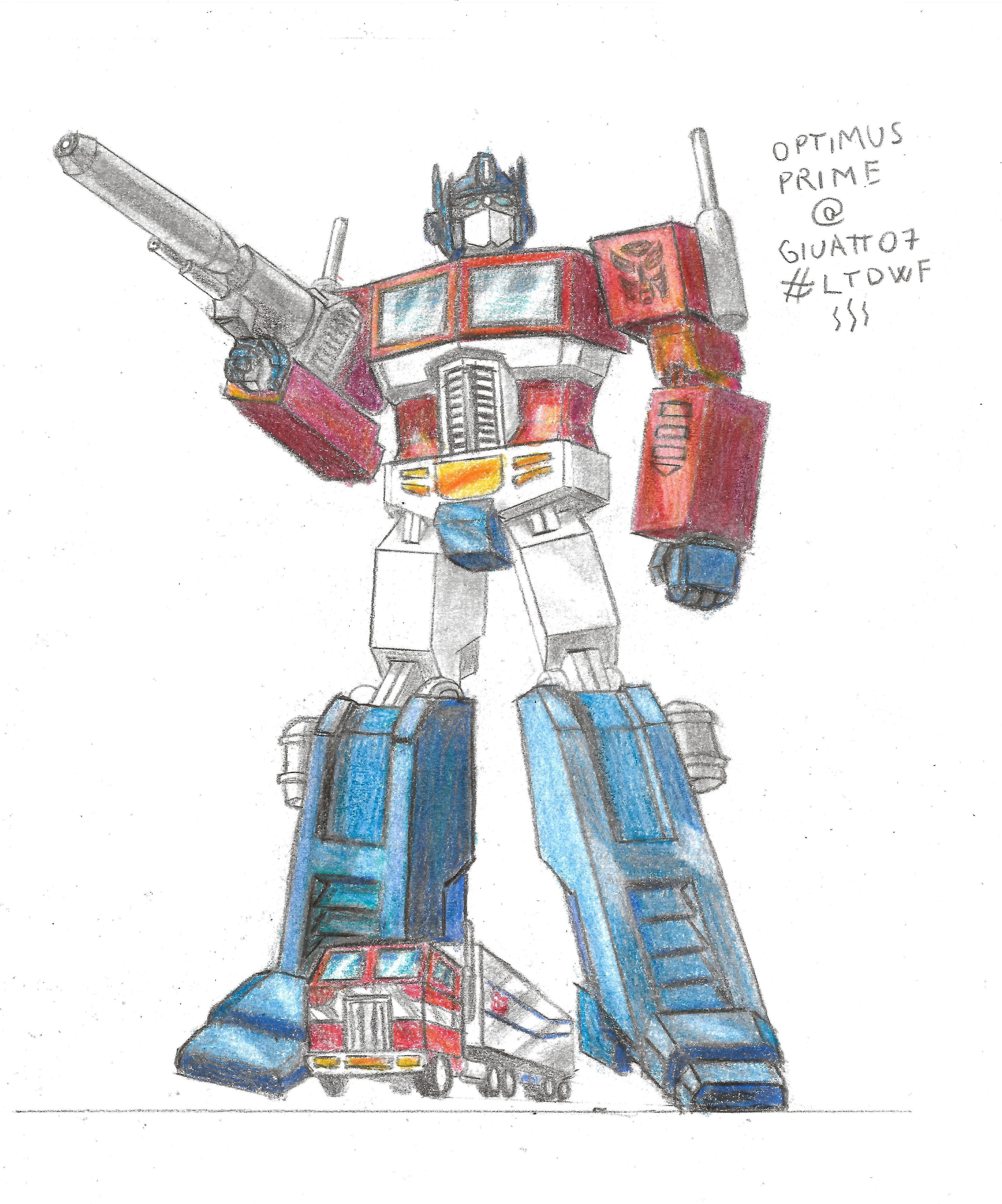 Optimus Prime Colored Drawing