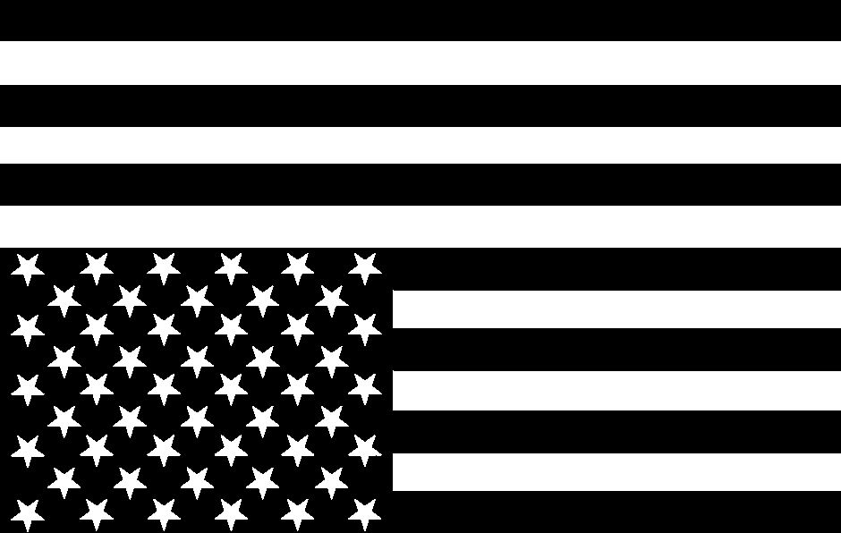 American Flag Upside Down BW.gif