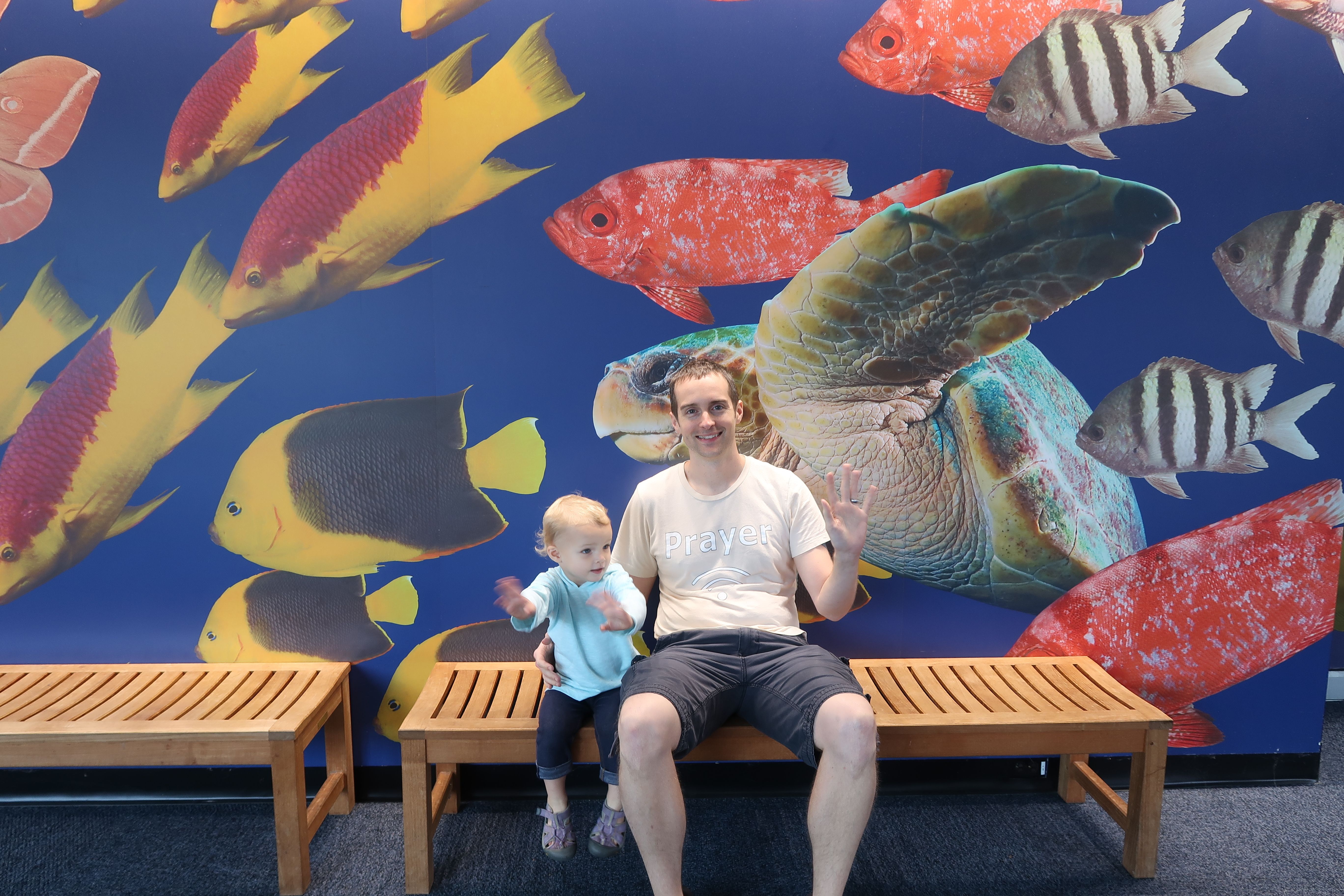Jerry Banfield with Madeleine The Tennessee Aquarium in Chattanooga.JPG