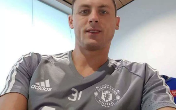 Nemanja Matic wearing Manchester United Training Jersey