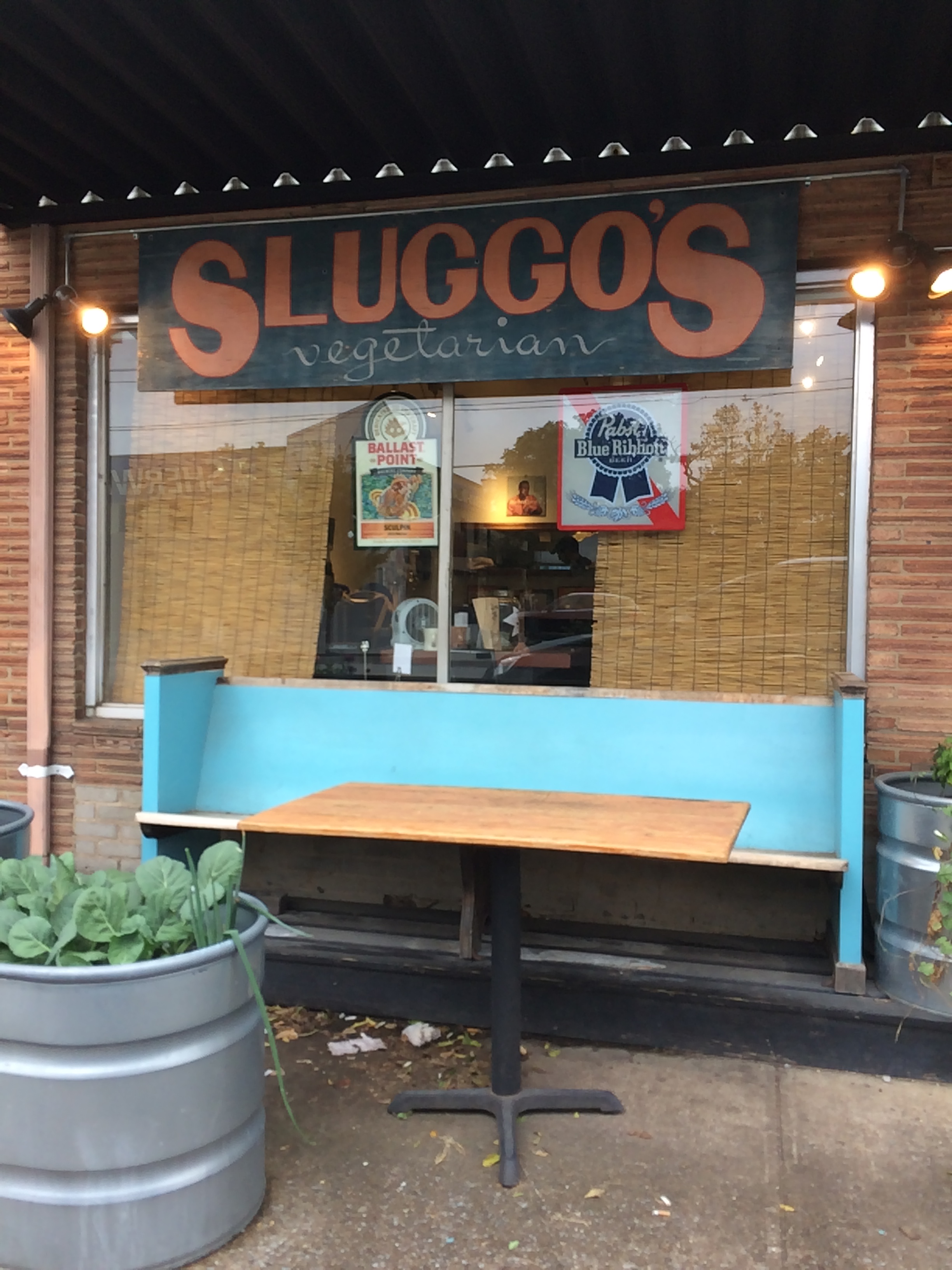 Outside Sluggo's North Vegetarian Cafe in Chattanooga, Tennessee!.JPG