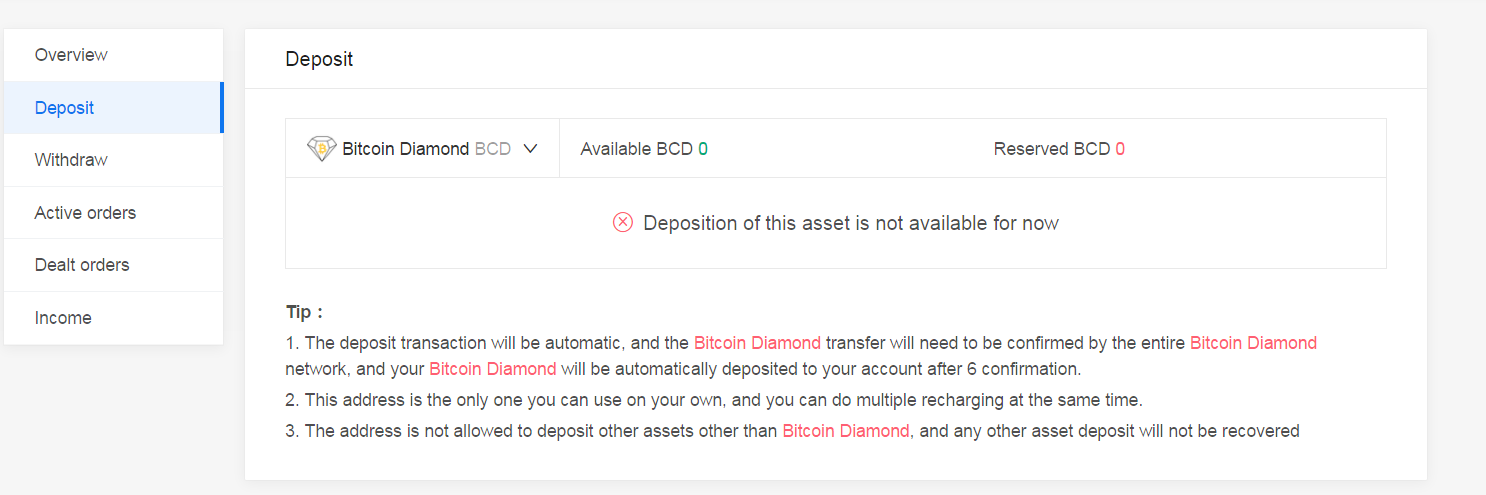 bitcoin diamond depunere kucoin