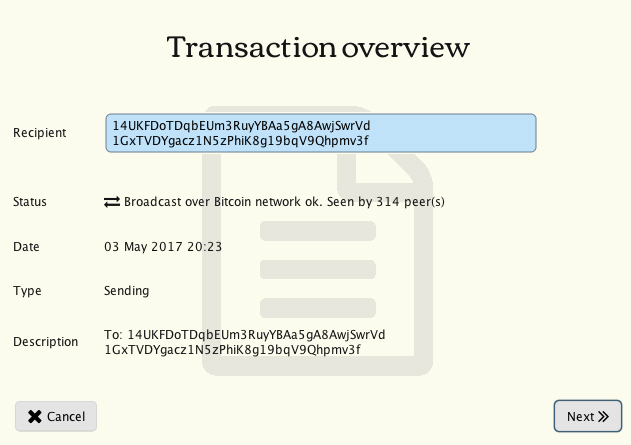 bitcoin transaction still not confirmed