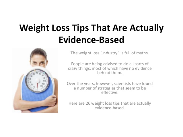 Evidence-based weight loss