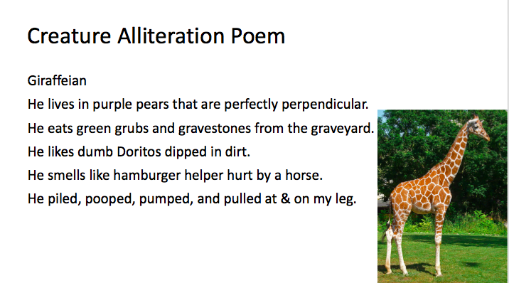 My Creature Alliteration Poem on My New Pet (the giraffeian) — Steemit