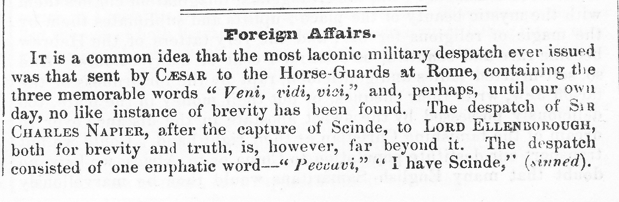 Peccavi and the Legend of Sindh. General Sir Charles Napier 1842, India ...