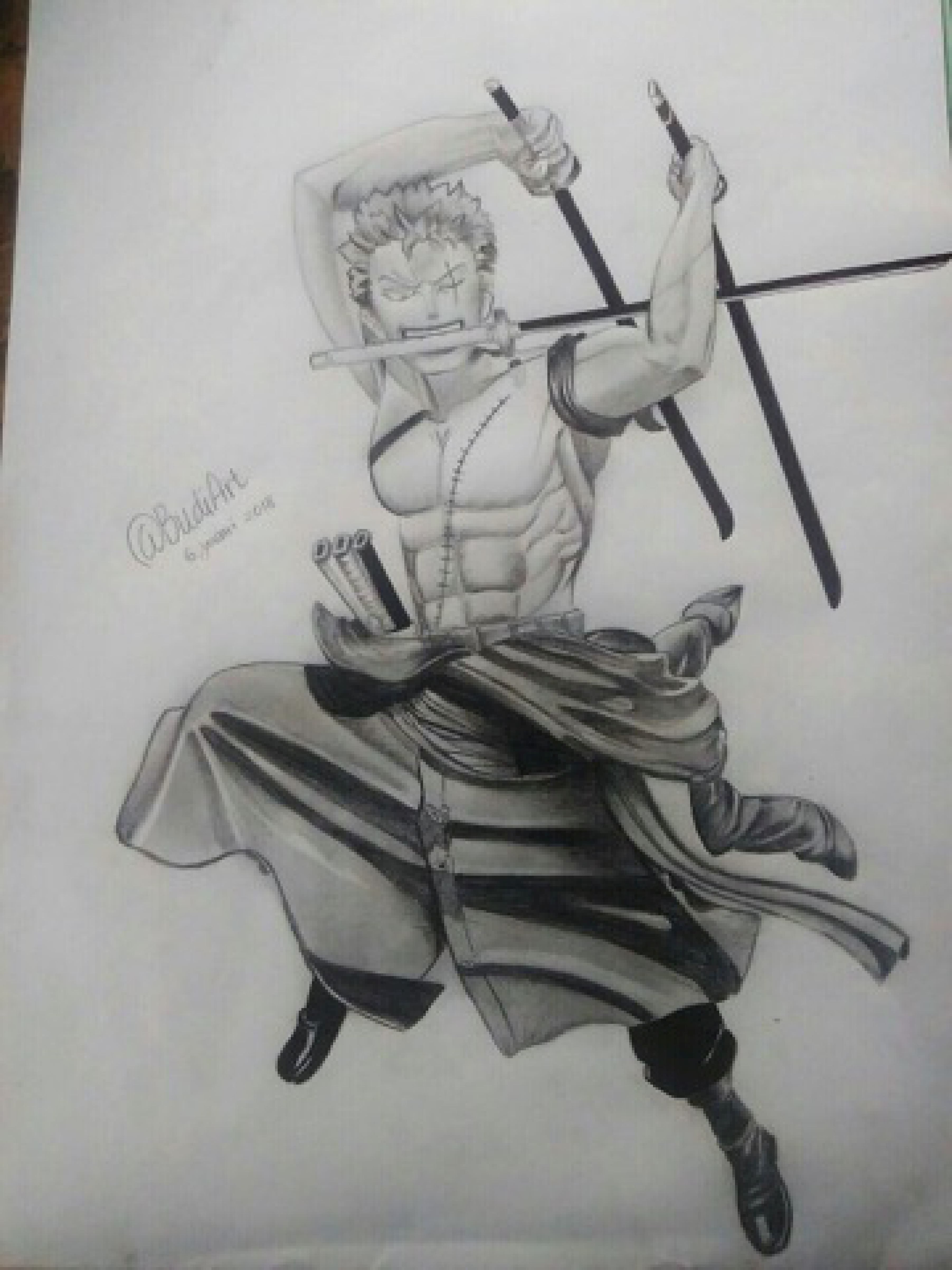 Simple Steps In Drawing Anime Figures Roronoa Zoro One Piece