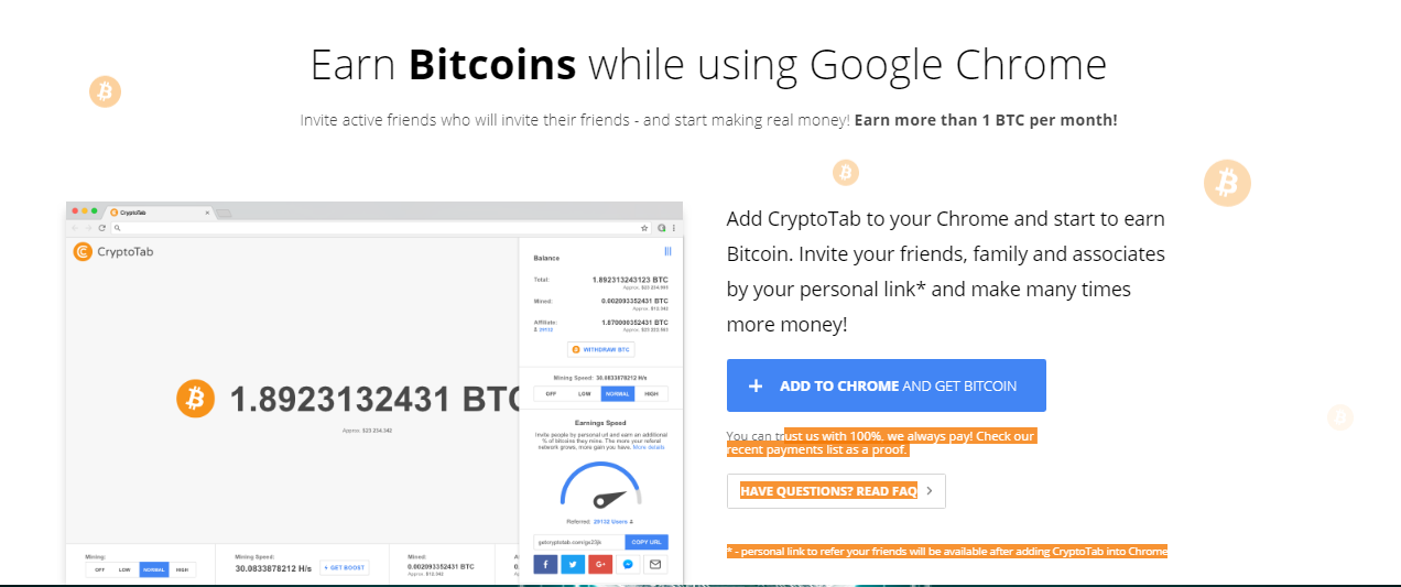 bitcoin block chrome