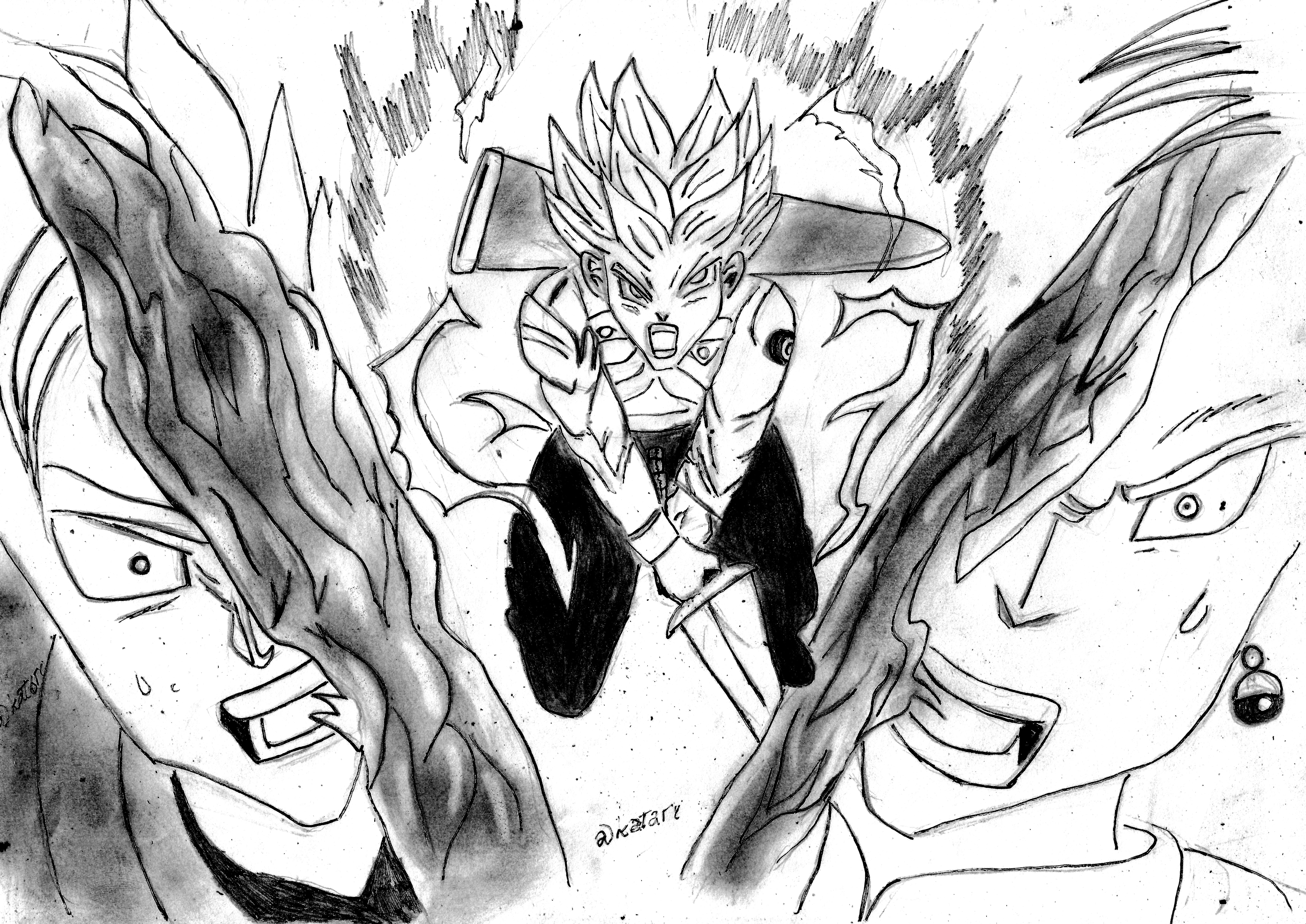 Trunks Black Goku Dragon Ball Drawing Process At Katari