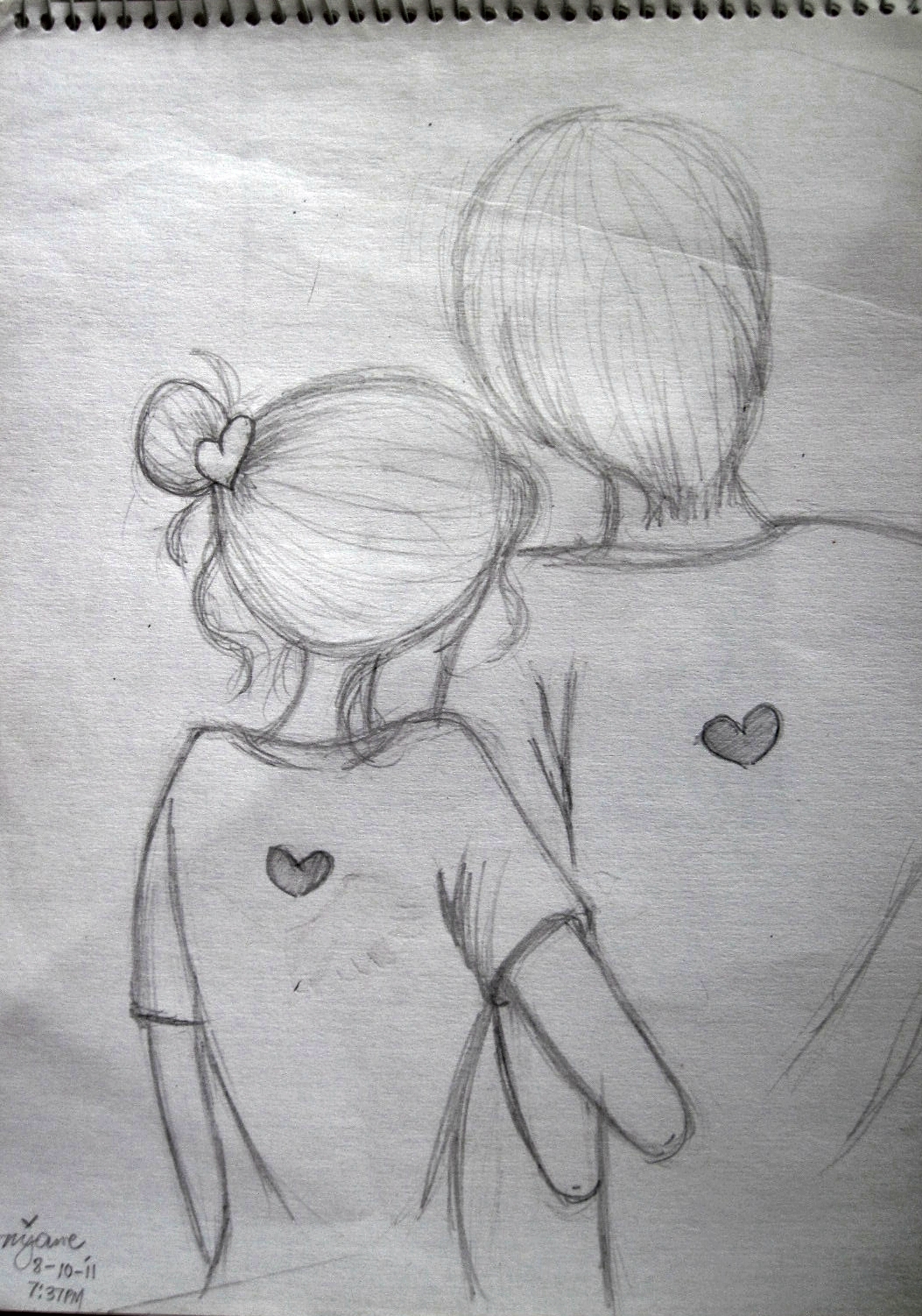 Cute Love | Pencil Sketch Wall Art| Buy High-Quality Posters and Framed  Posters Online - All in One Place – PosterGully