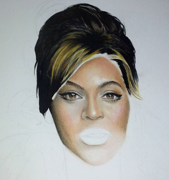 Beyonce Drawing Realistic