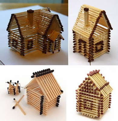 Miniature Handicraft From Sticks Of Matches Miniature Handicraft From Sticks Of Matches