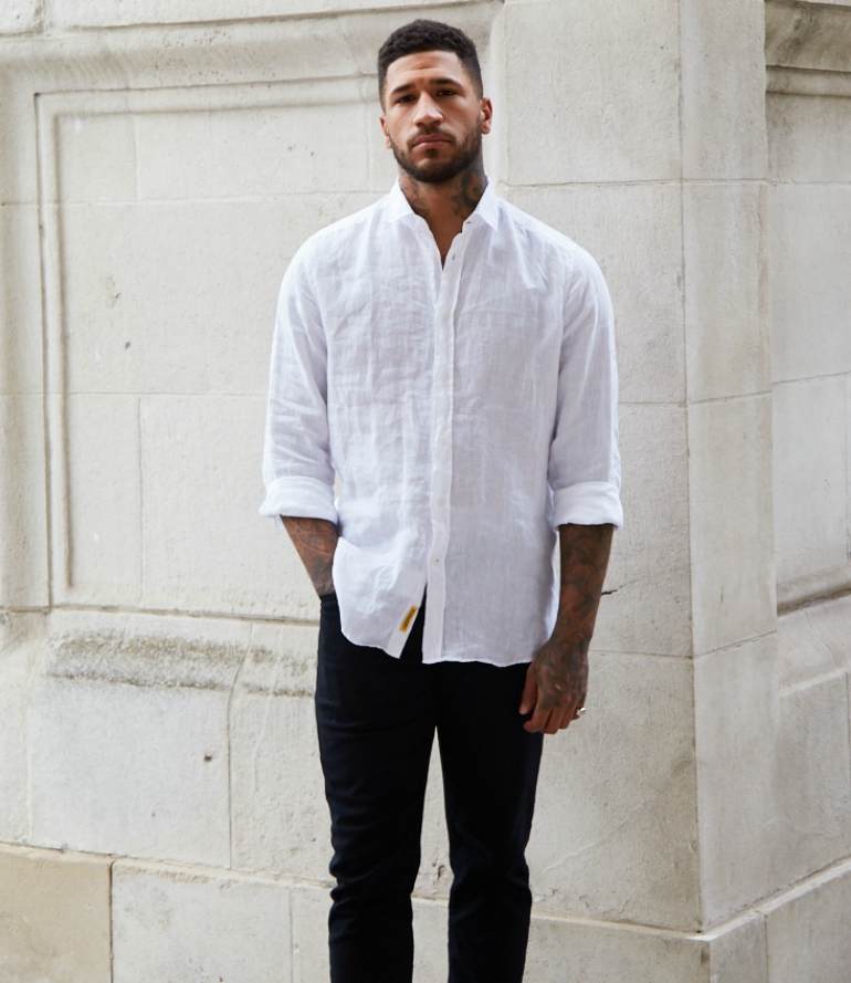 white shirt and black jeans male