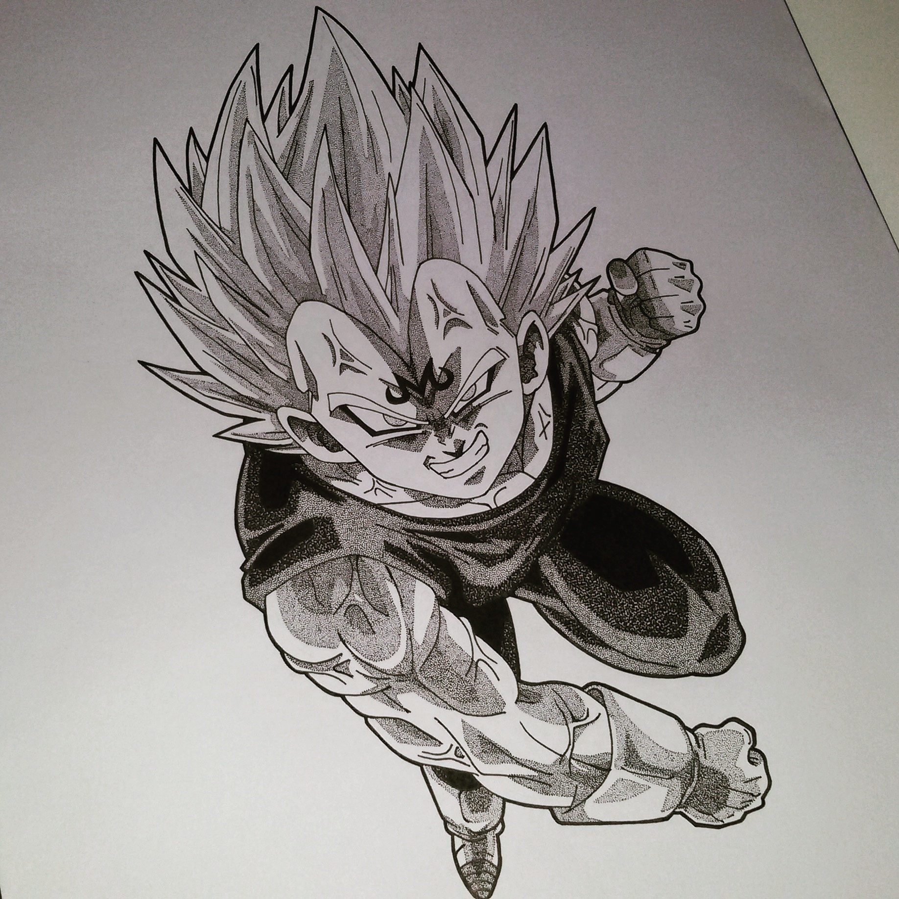 8 Dragon Ball Z Drawing Of Majin Vegeta Steemit