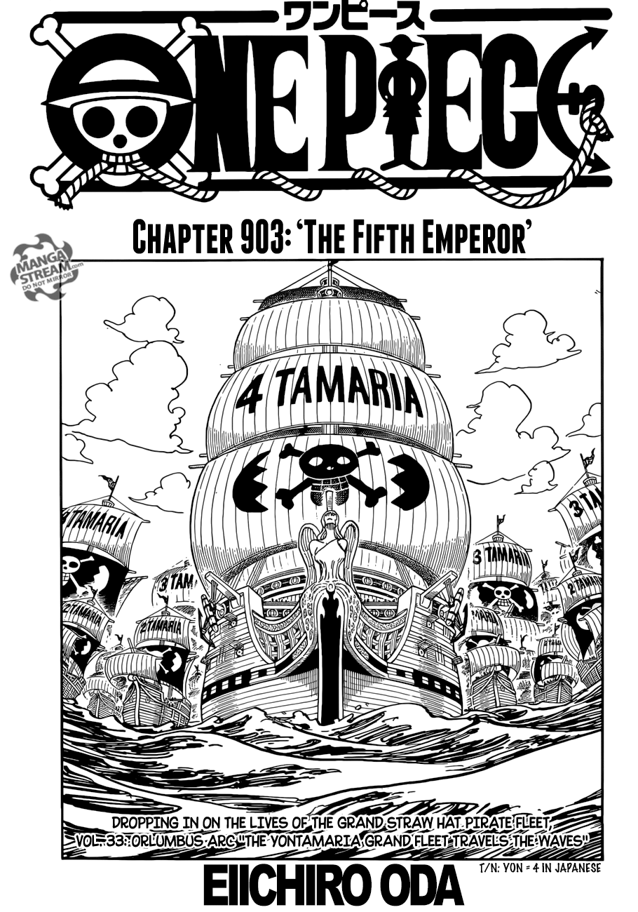 Manga Of One Piece Anime Chapter 903 Full Luffy The Fifth Emperor Steemit