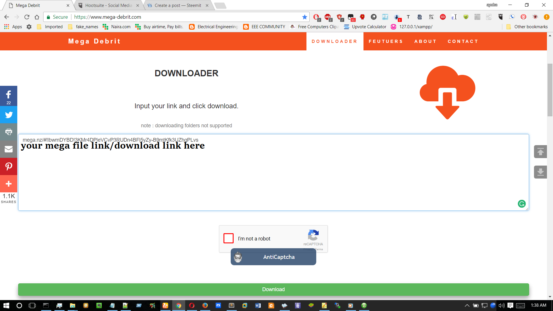HOW TO DOWNLOAD WITH ANY DOWNLOADER ON MEGA — Steemit