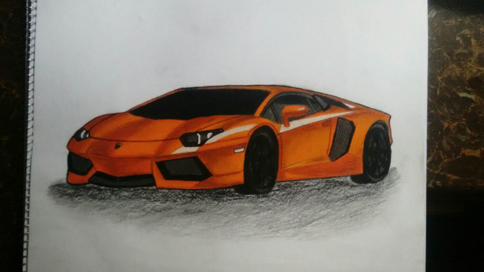 Lamborghini Aventador (Realistic Drawing) — Steemit