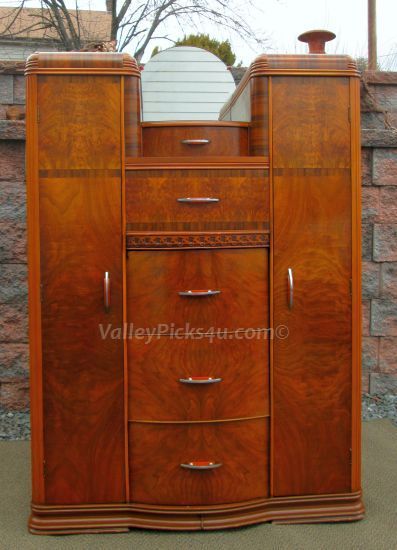 Vintage Art Deco Bedroom Wardrobe Armoire Price Sold 725 Steemit