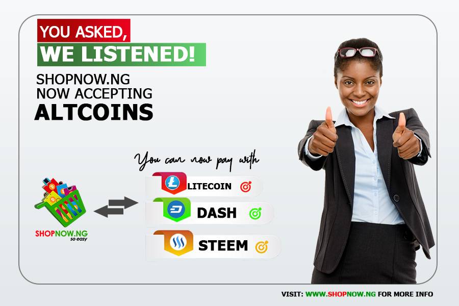 SHOPNOW.NG NOW ACCEPTS DASH, LITECOIN AND STEEM.jpeg