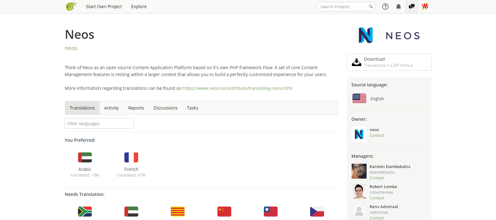 Neos translations  collaborative nationalization and simple translation tool Crowdin.png