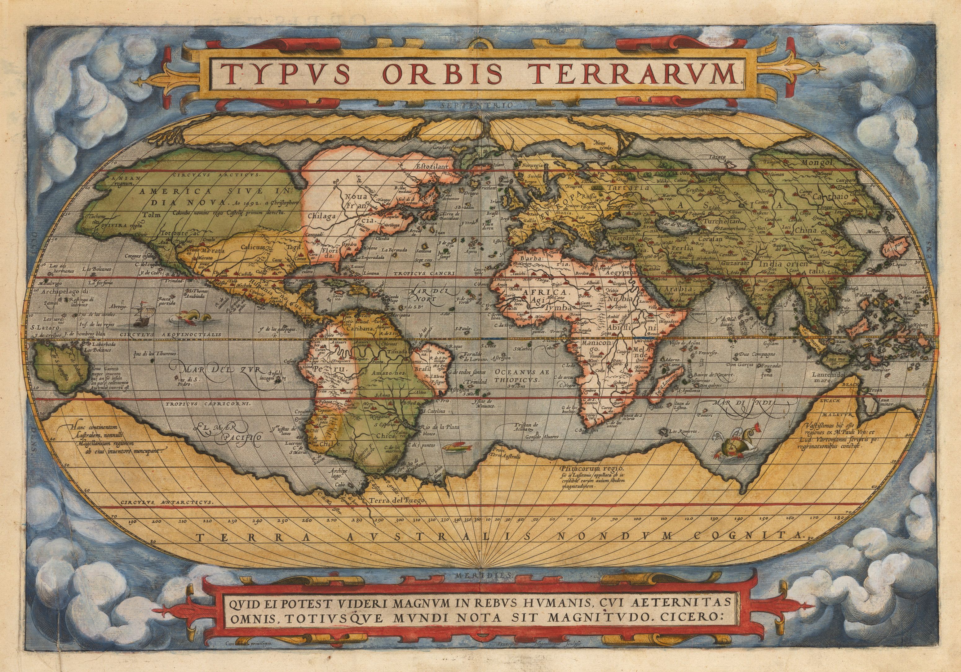 A Landmark 16th Century World Map By The Guy The Invented The